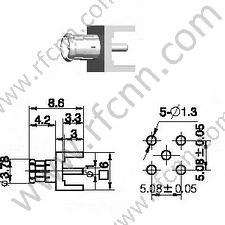 MCX-Stecker für PCB-RF-Anschluss
